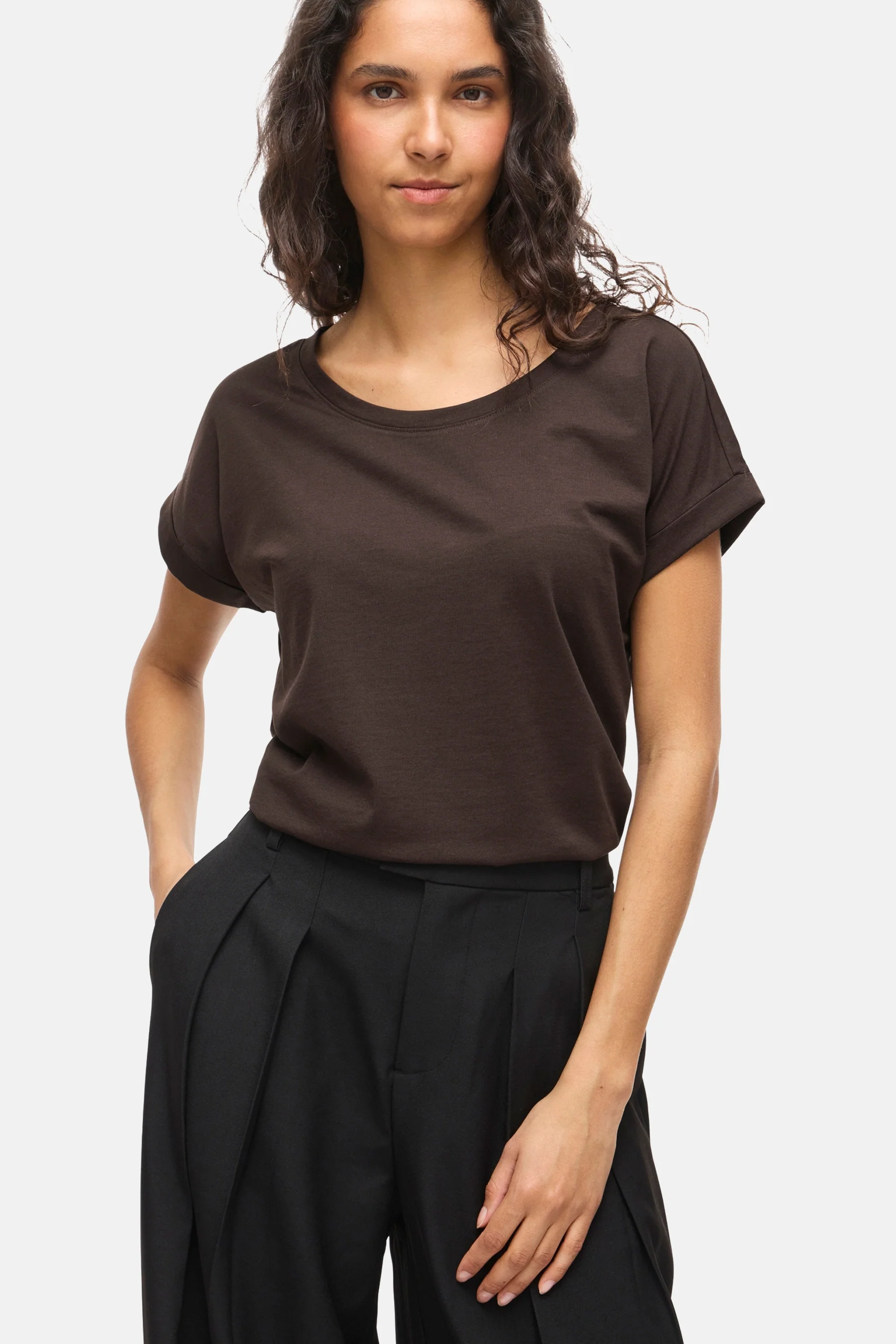 T-shirt met korte mouwen - bruin - Image 5
