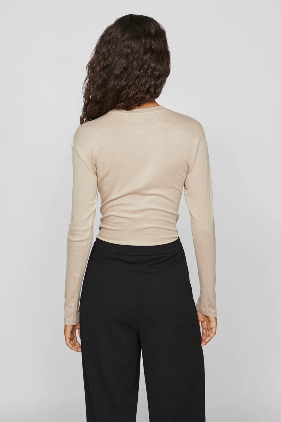 T-shirt met lange mouwen - beige - Image 3