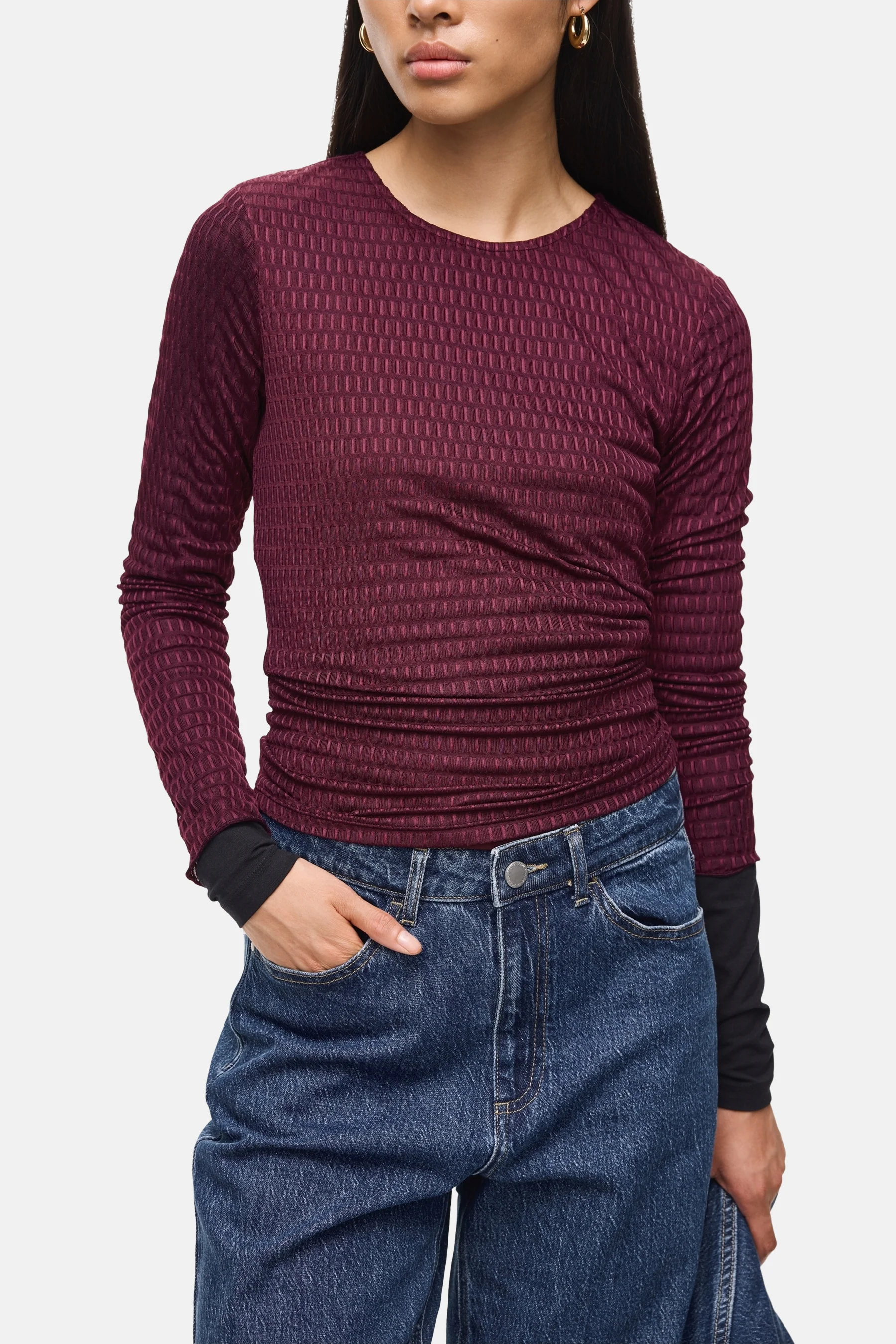 T-shirt met lange mouwen - paars - Image 5