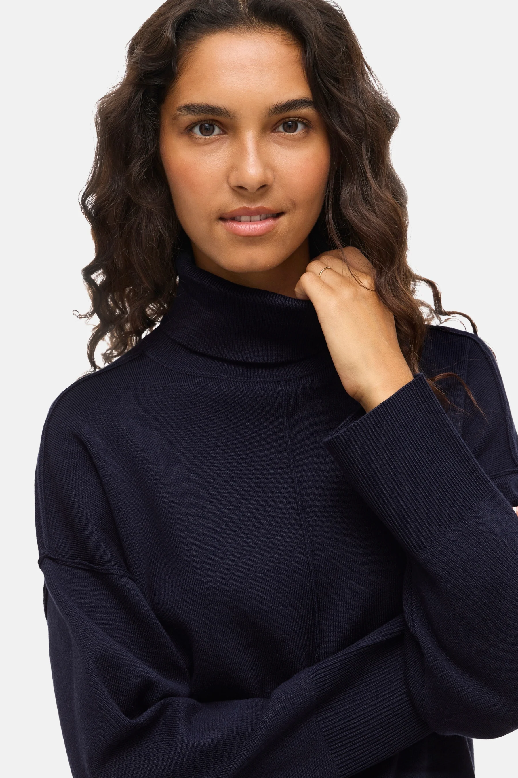 Pull met rolkraag - blauw - Image 4