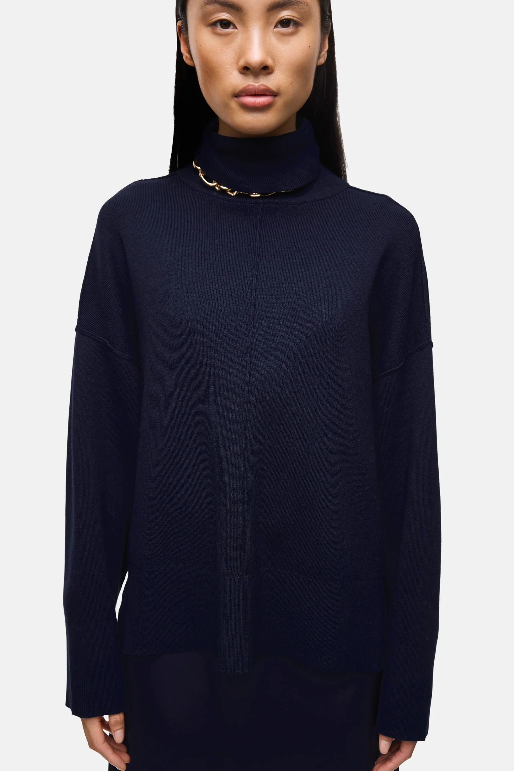 Pull met rolkraag - blauw - Image 6