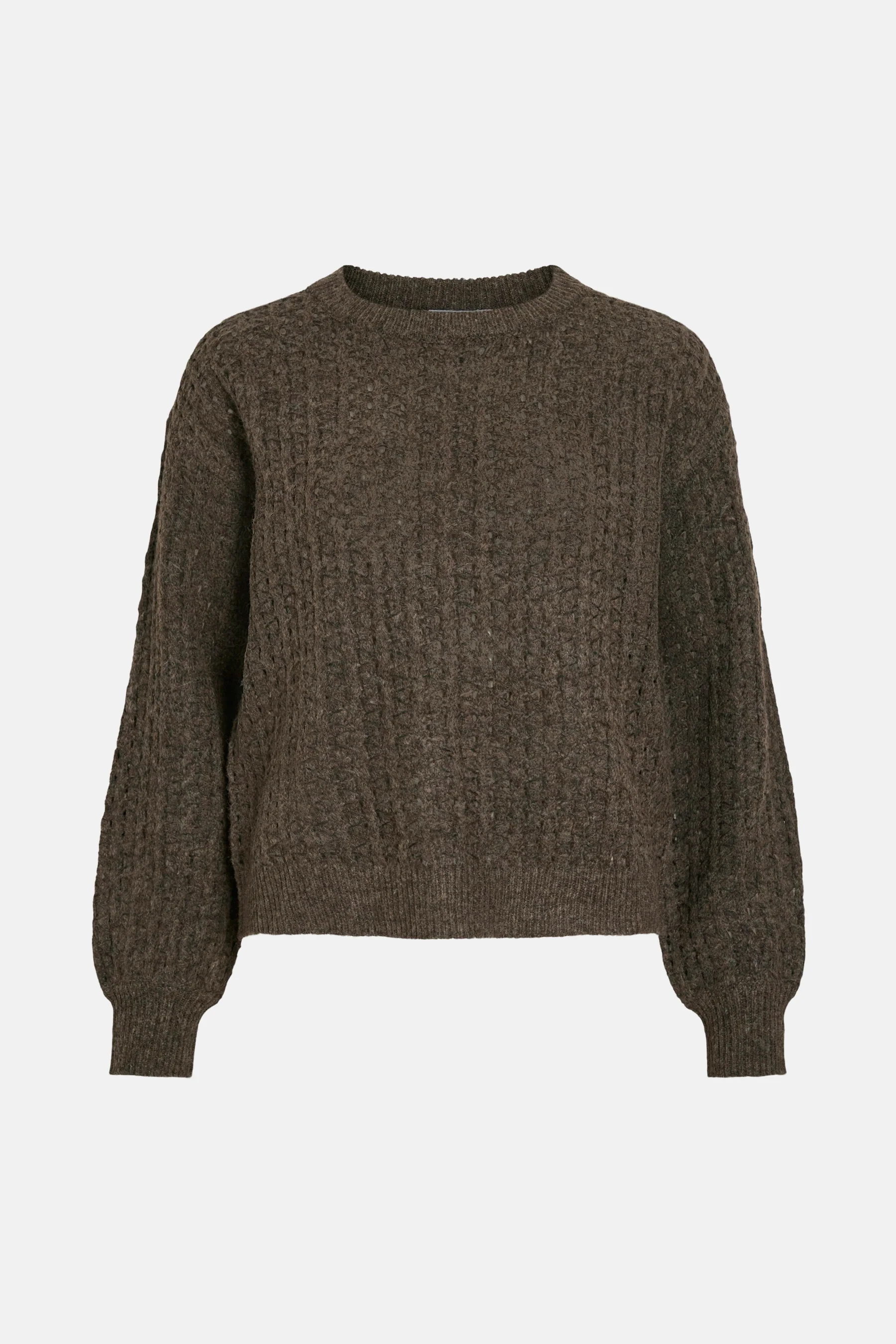 Pull met ronde hals - bruin - Image 5