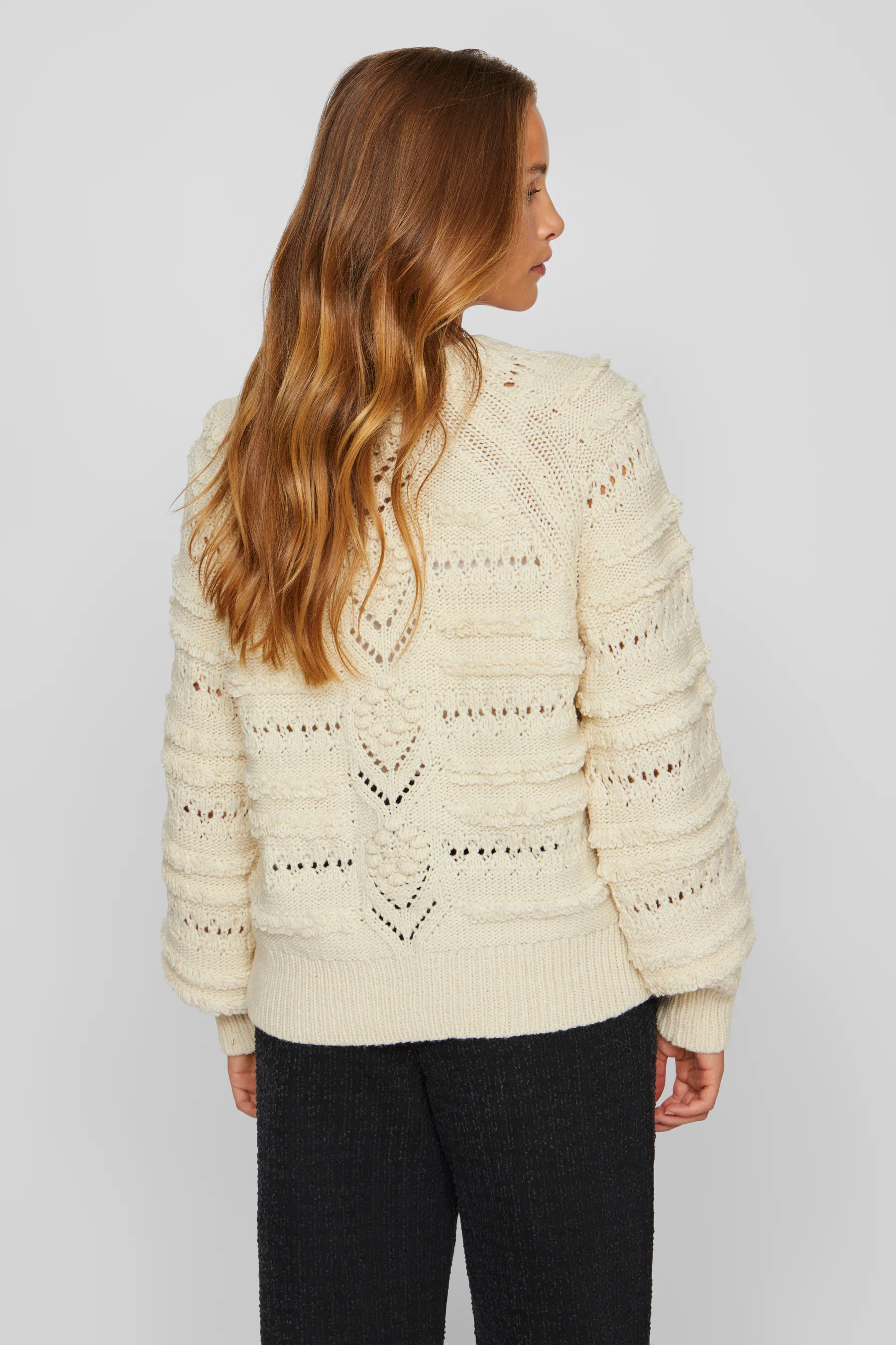 Pull met ronde hals - ecru - Image 3