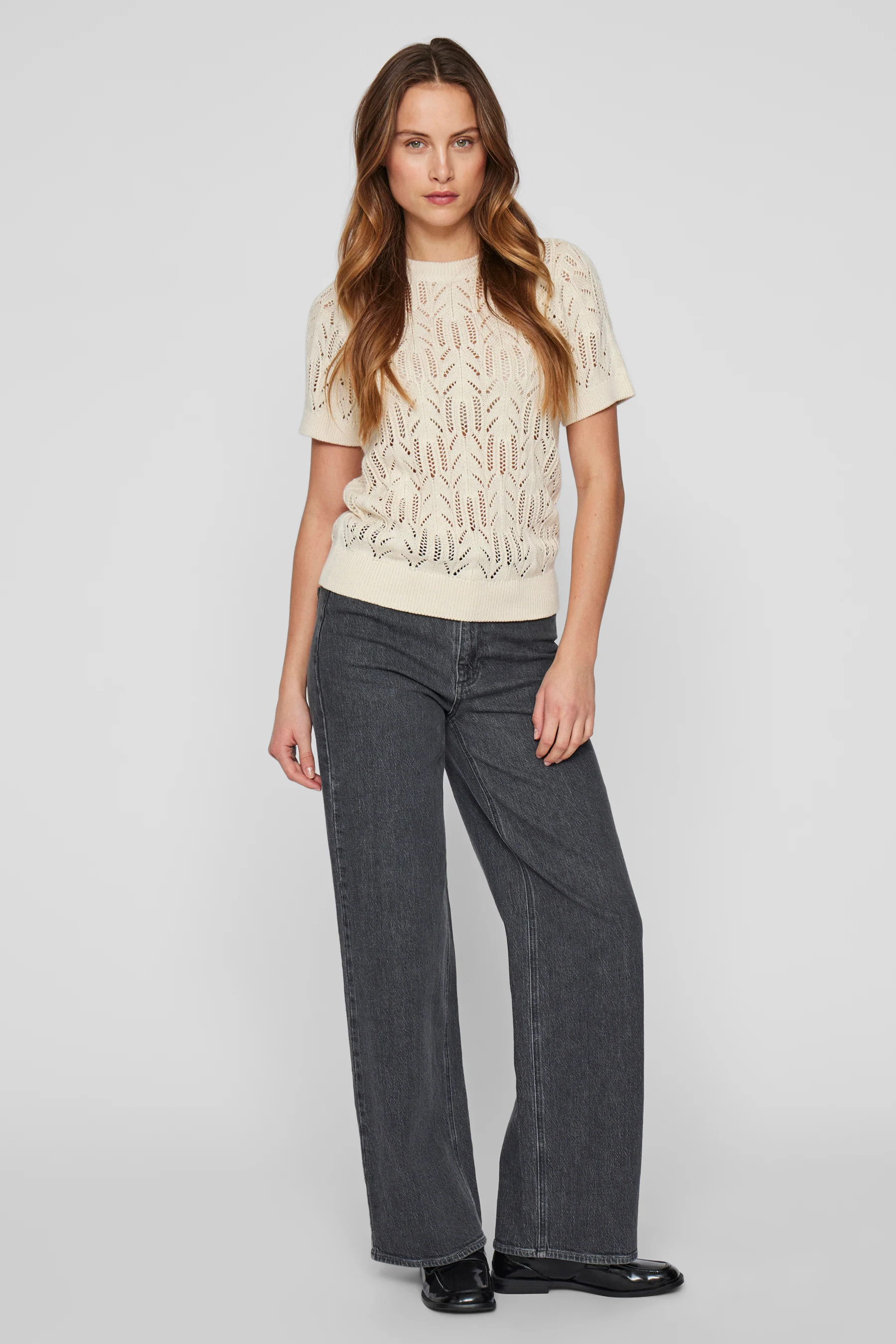 Pull met ronde hals - ecru - Image 2