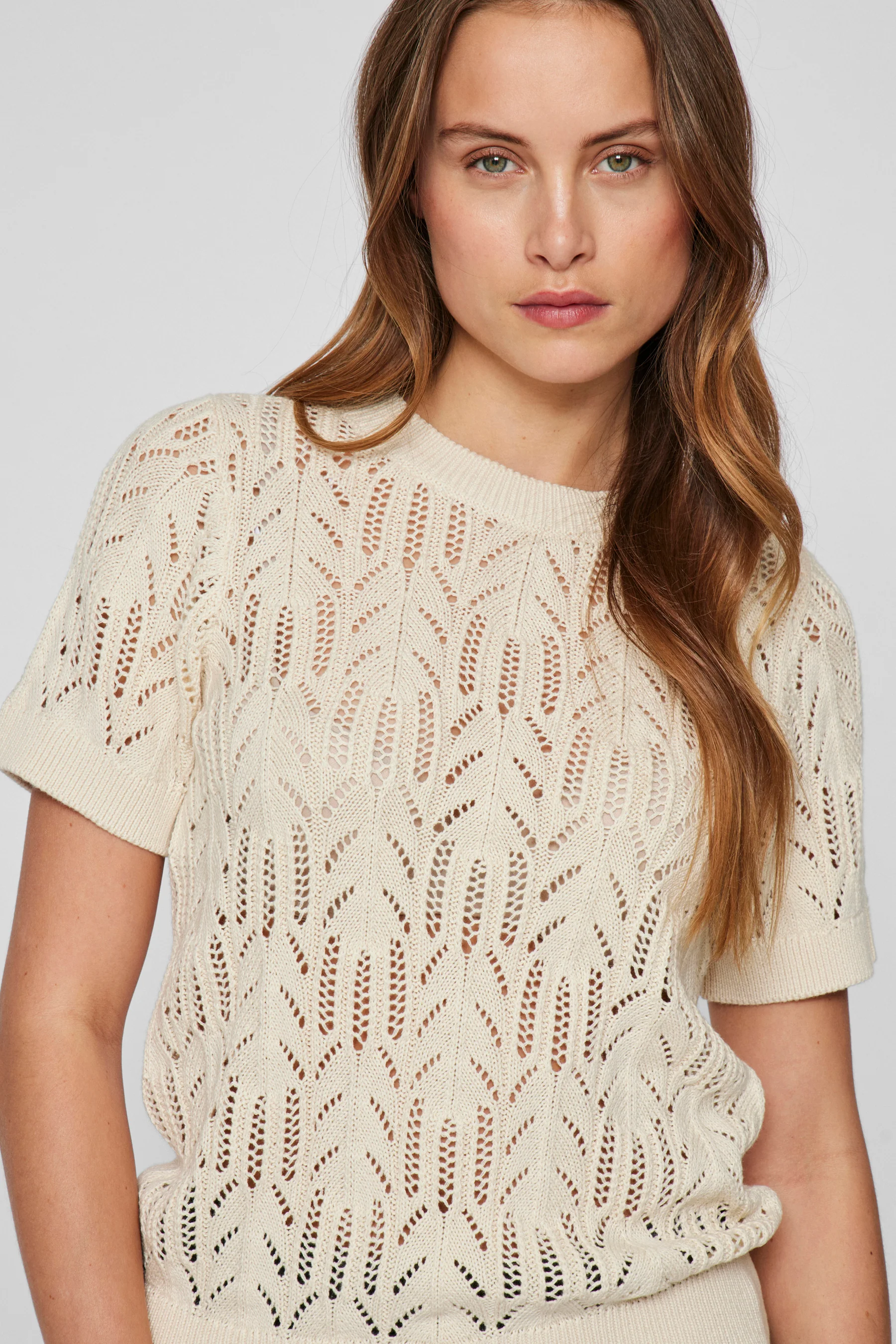Pull met ronde hals - ecru - Image 4