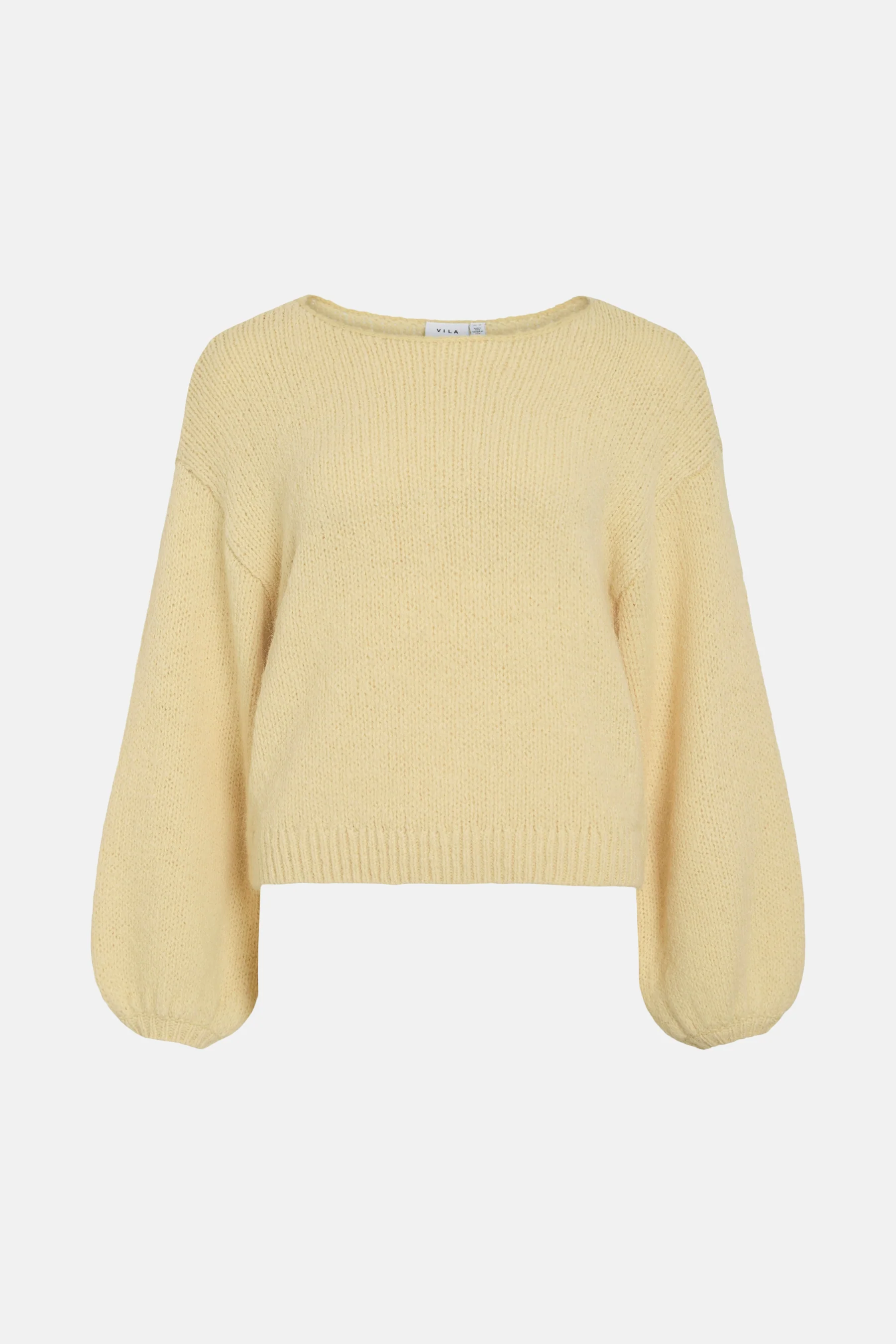 Pull met ronde hals - geel
