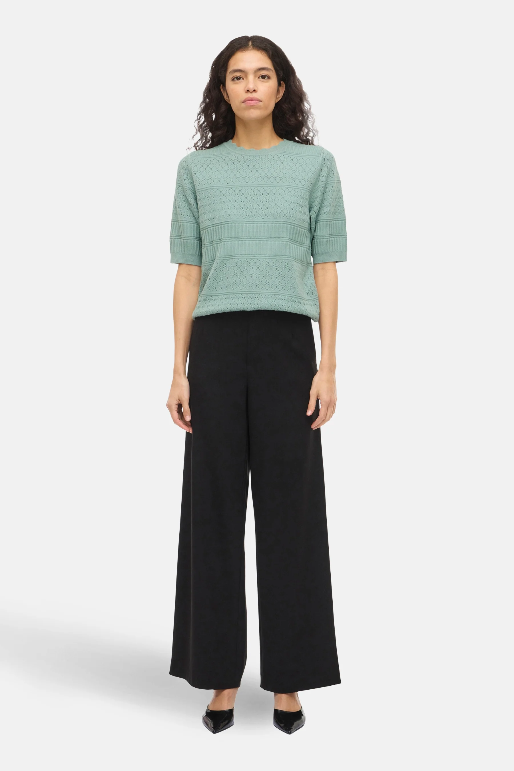 Pull met ronde hals - groen - Image 2