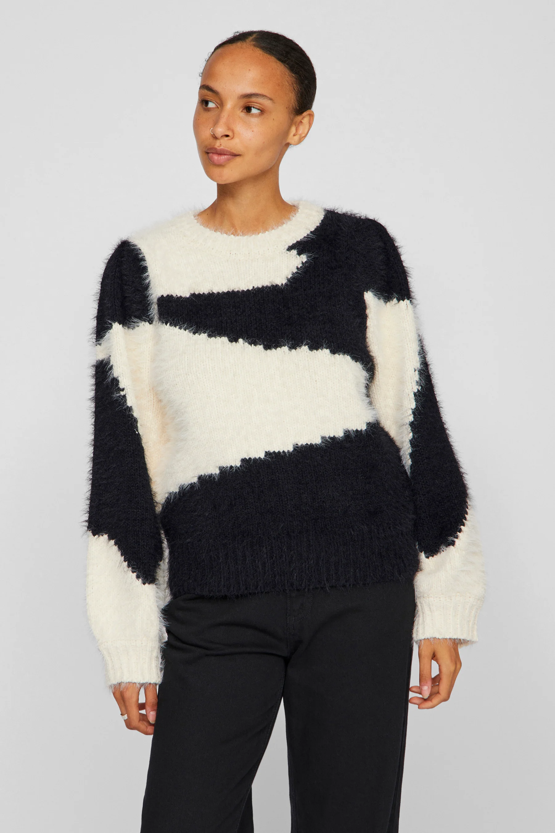 Pull met ronde hals - multicolor