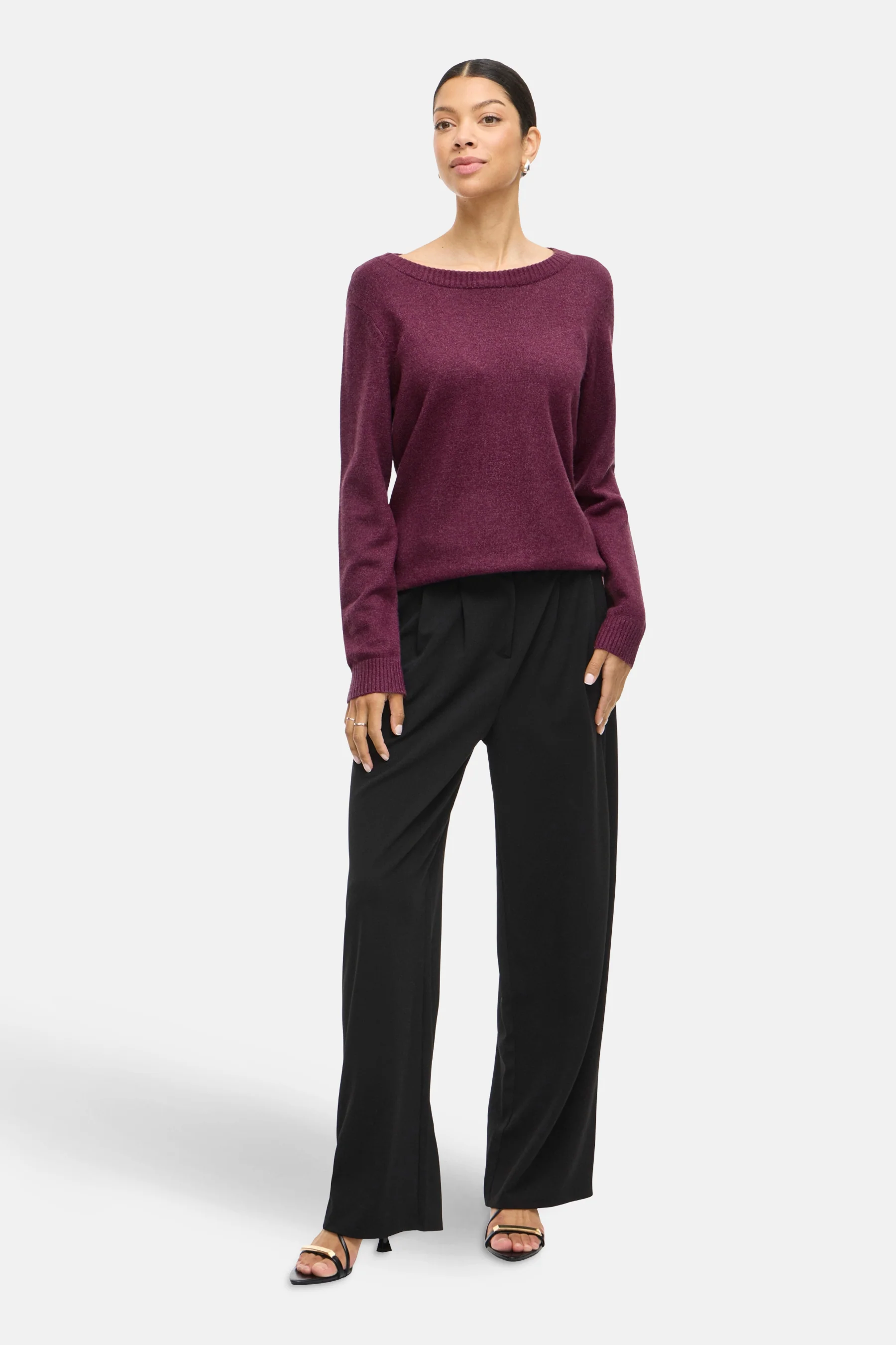 Pull met ronde hals - paars - Image 4