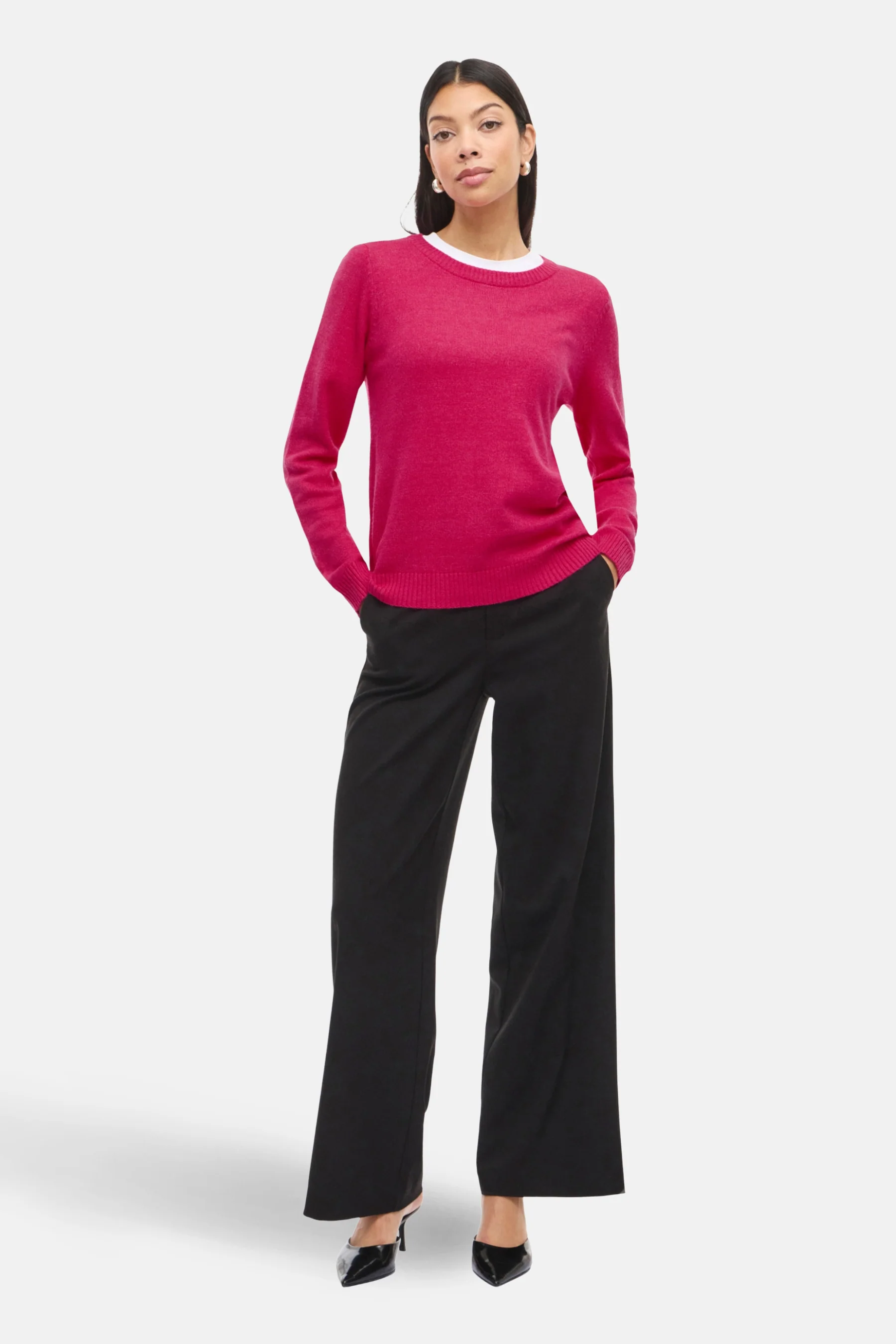 Pull met ronde hals - Roze - Image 2