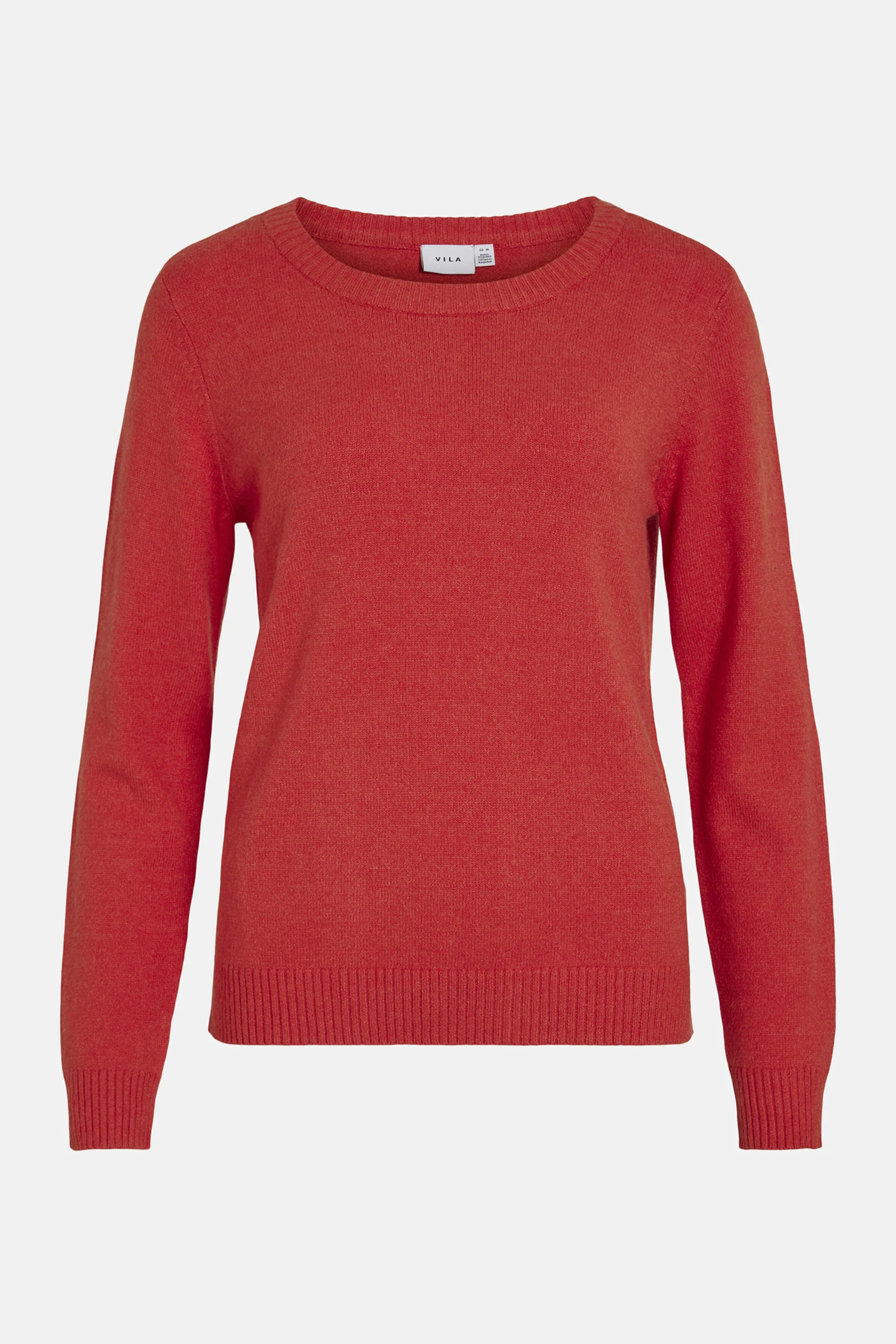 Pull met ronde hals - rood - Image 6