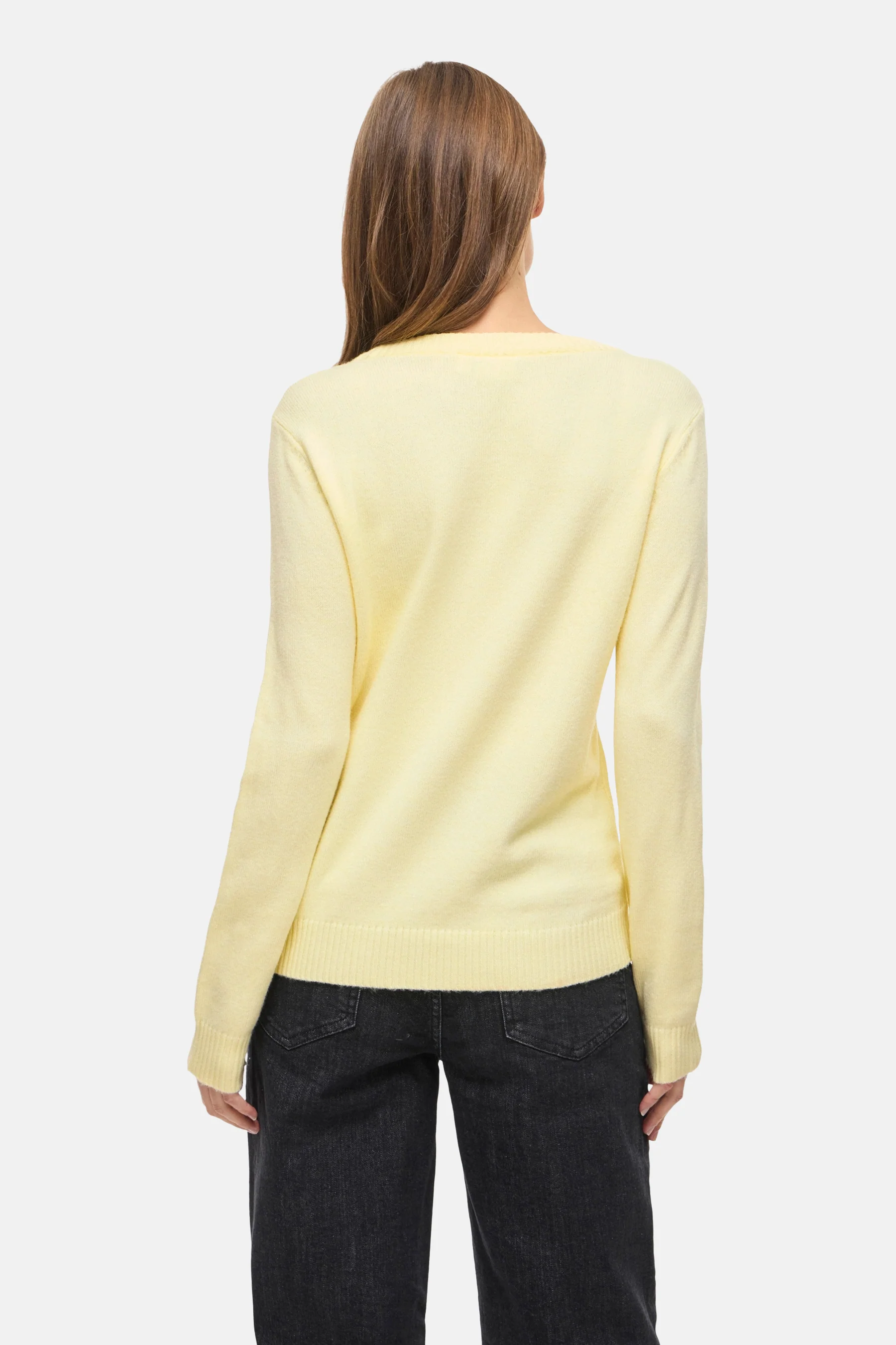 Pull met ronde hals - Geel - Image 3