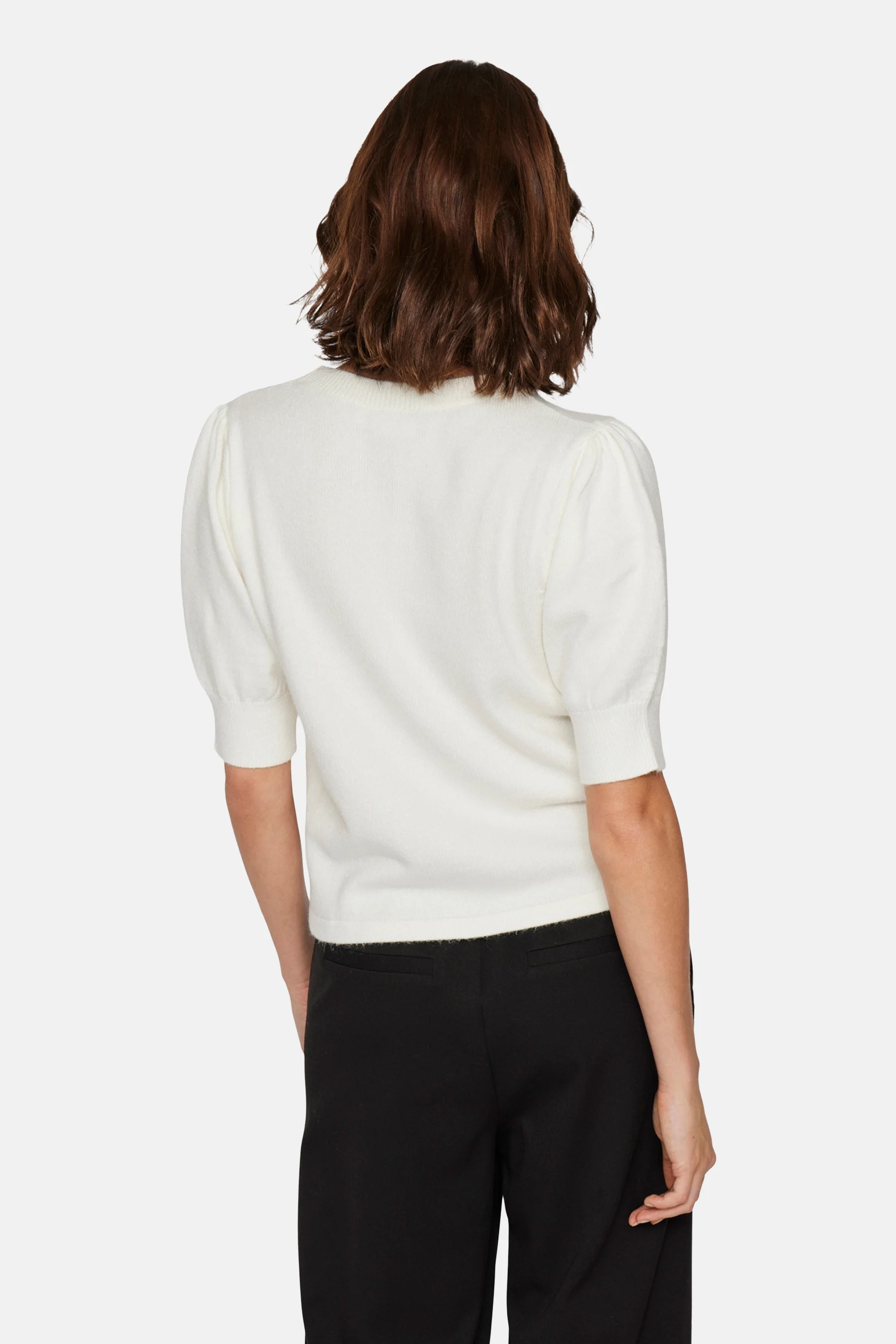 Pull met ronde hals - wit - Image 3