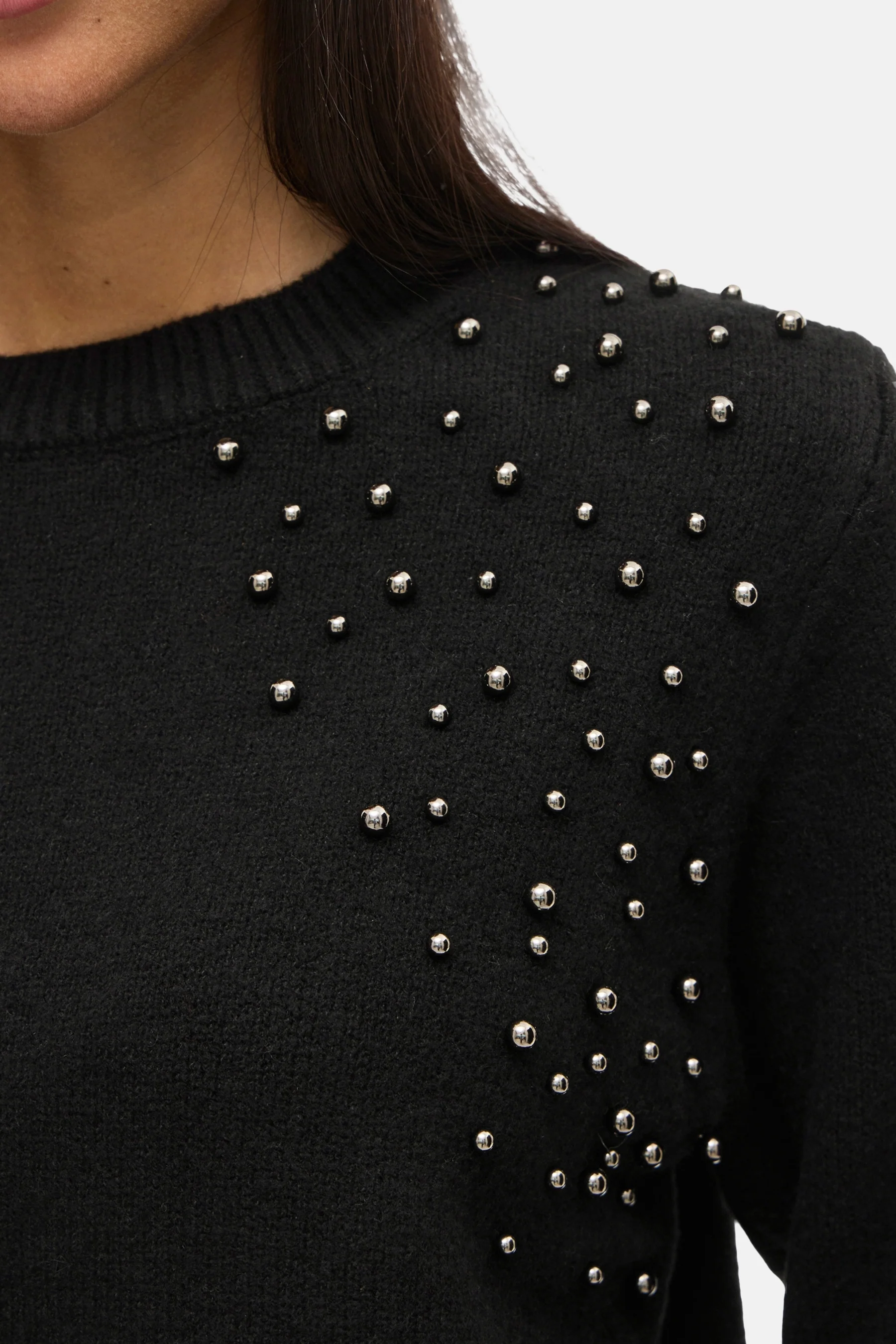 Pull met ronde hals - zwart - Image 4