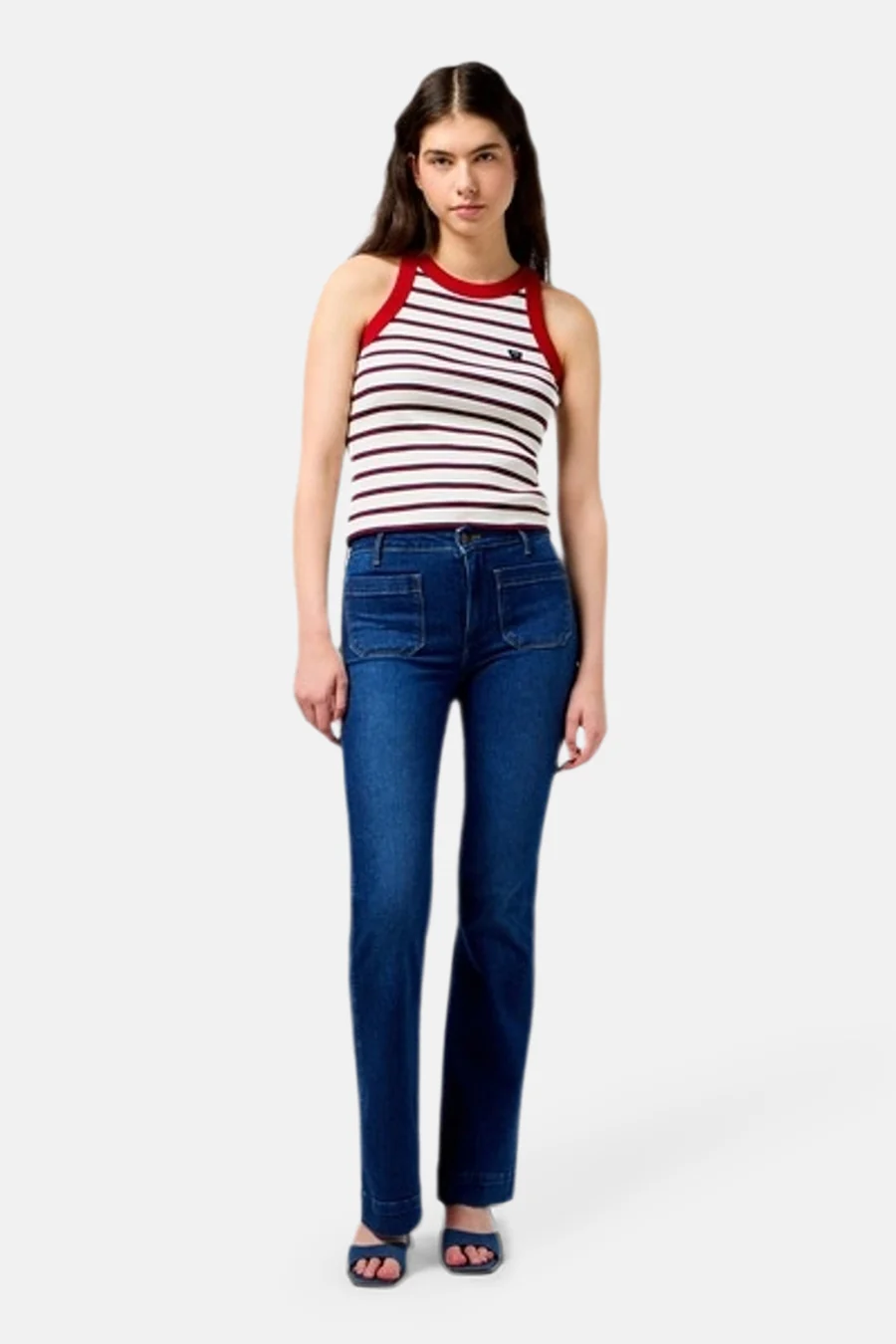 FLARE WRANGLER - dark blue denim - Image 2
