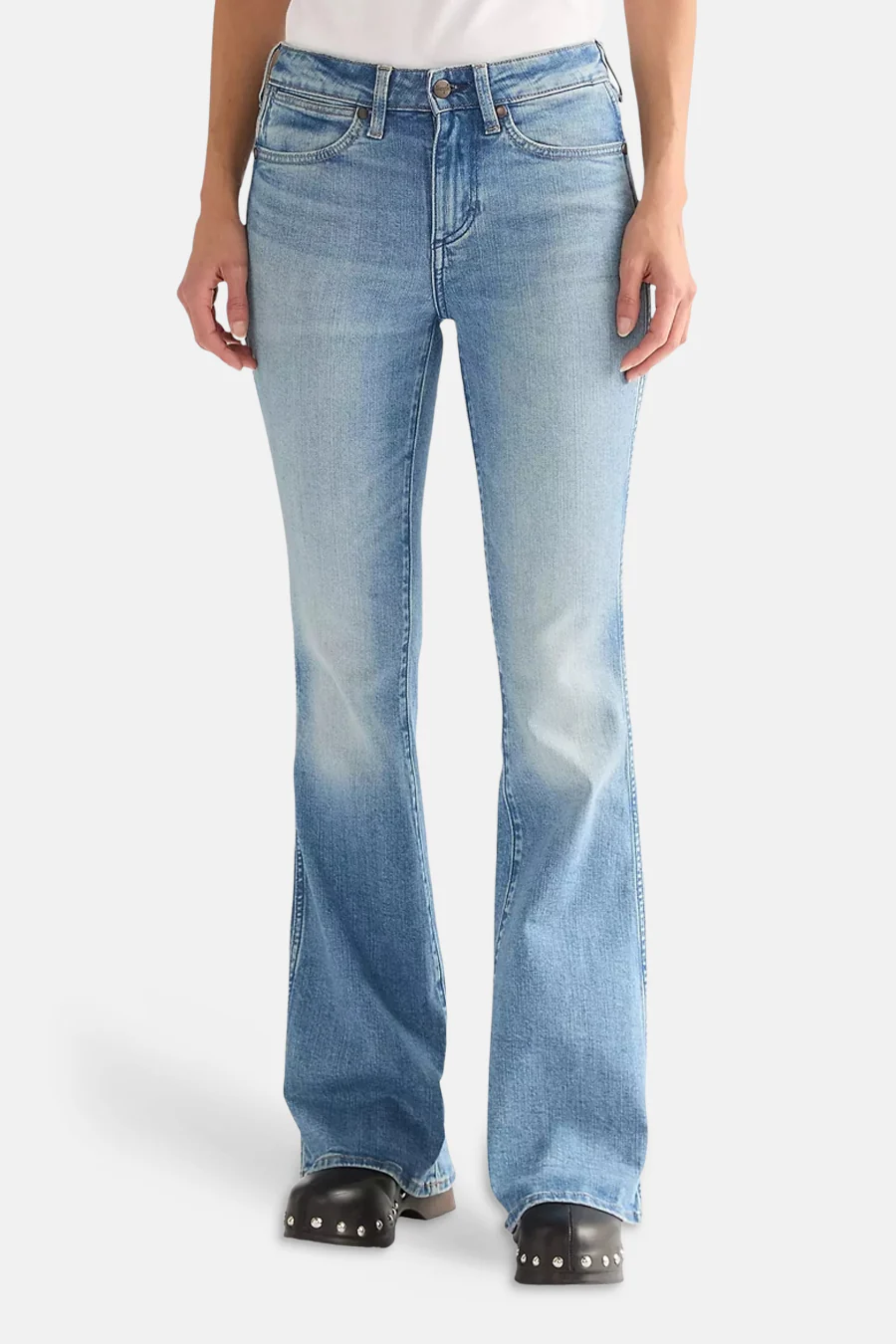 Jeans flared mid blue denim - Wrangler®